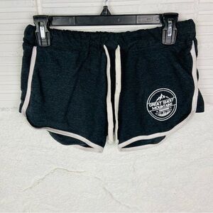 DAY BREAK dark gray cotton white striped GREAT SMOKY MOUNTAINS TENNESSEE shorts